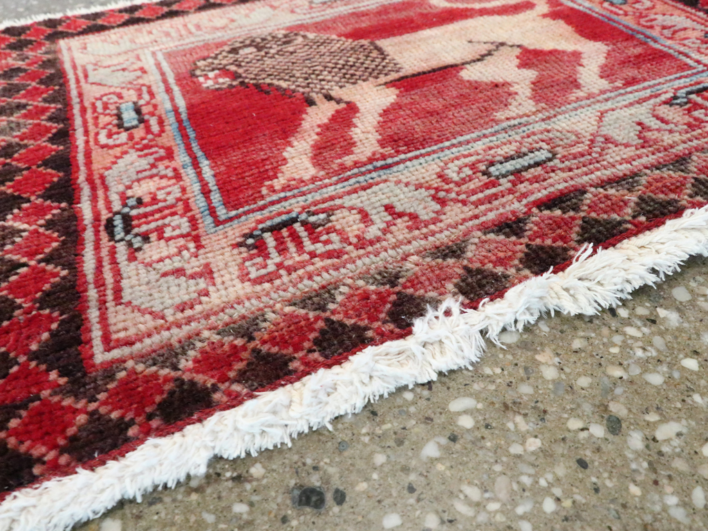 Vintage Persian Ardabil Pictorial Rug, No.27519 - Galerie Shabab