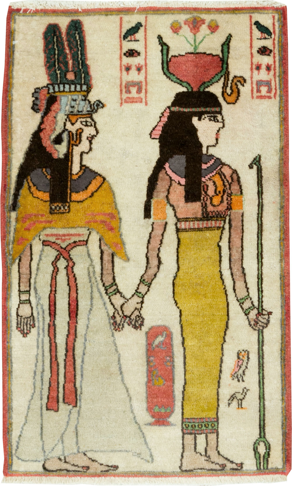 Vintage Persian Tabriz Pictorial Rug, No.27526 - Galerie Shabab