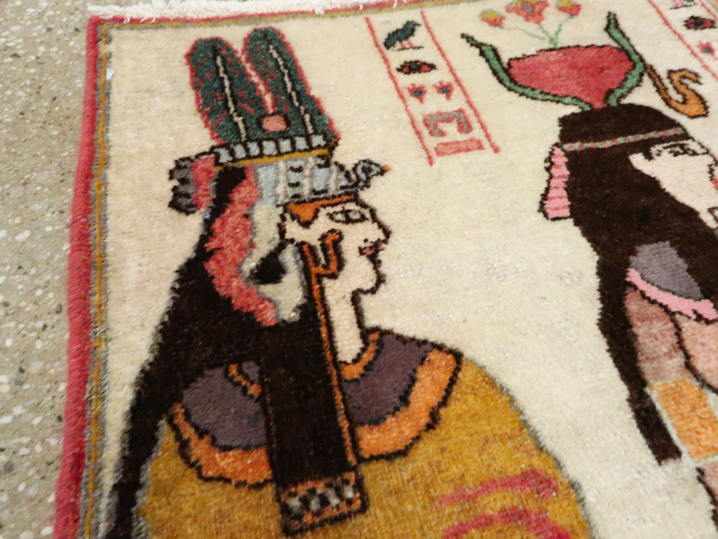 Vintage Persian Tabriz Pictorial Rug, No.27526 - Galerie Shabab