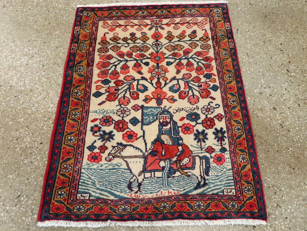 Vintage Persian Pictorial Hamadan Rug, No.27534 - Galerie Shabab
