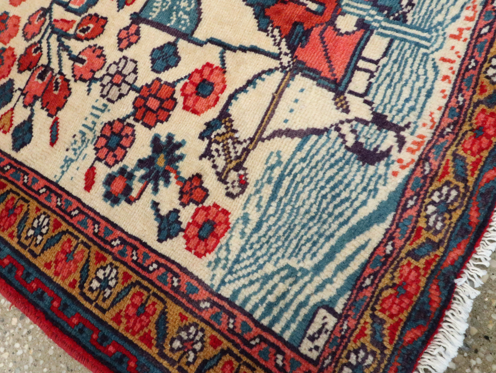 Vintage Persian Pictorial Hamadan Rug, No.27534 - Galerie Shabab