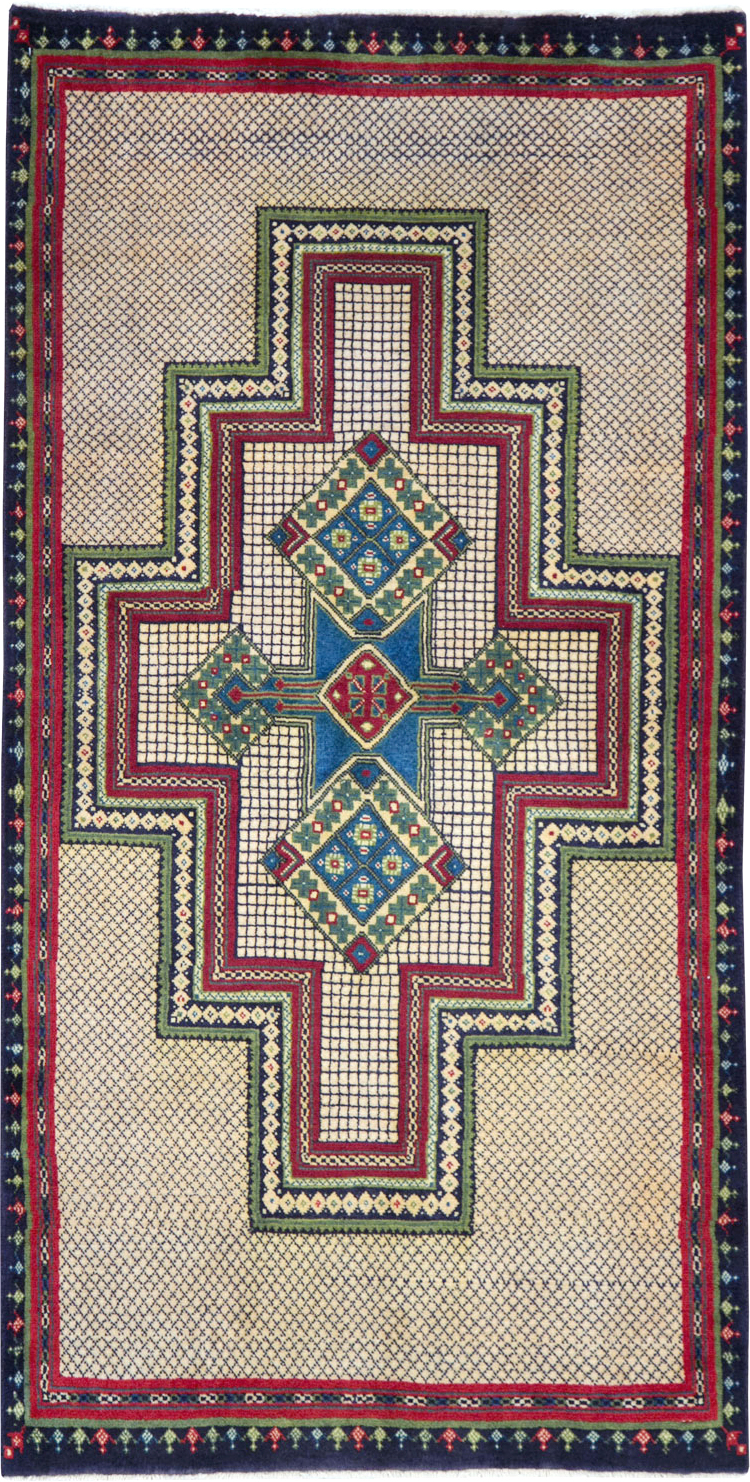 Vintage Persian Hamadan Rug, No.27541 - Galerie Shabab