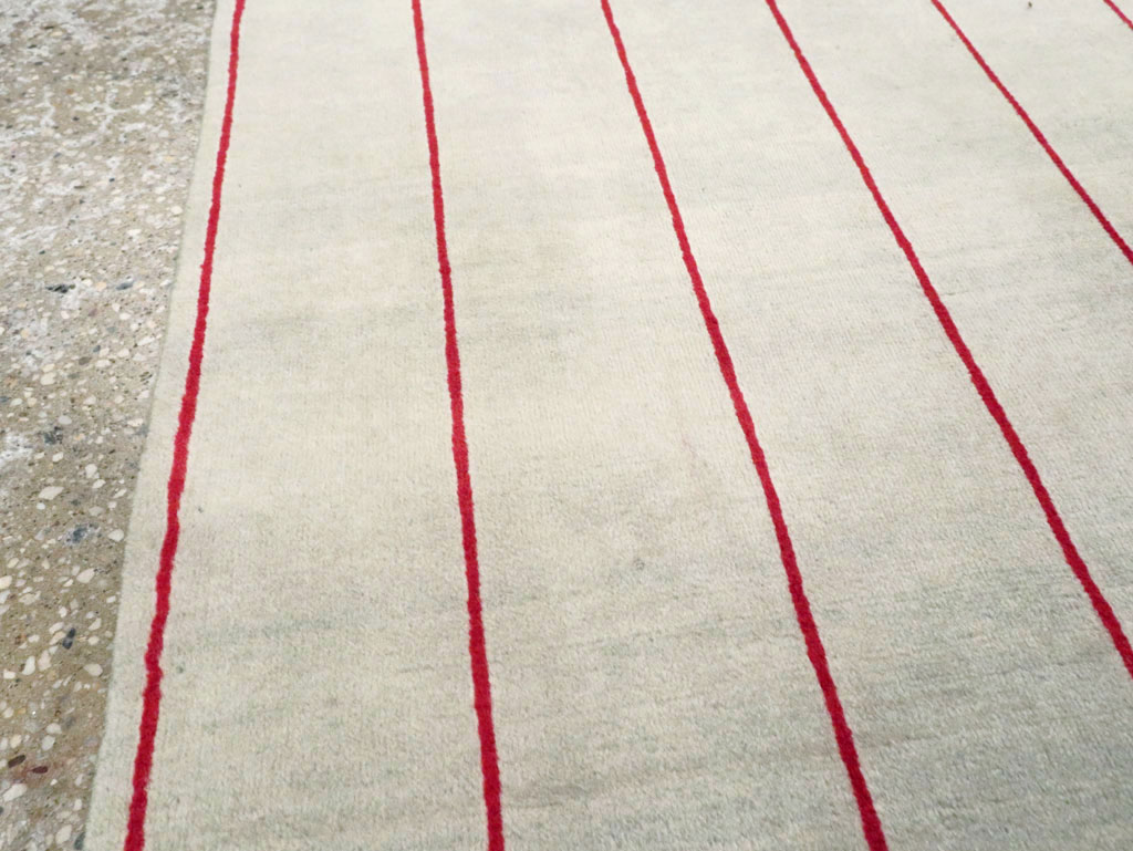 Vintage Persian Art Deco Mashad Throw Rug (Pair: 1 of 2), No.27543 - Galerie Shabab