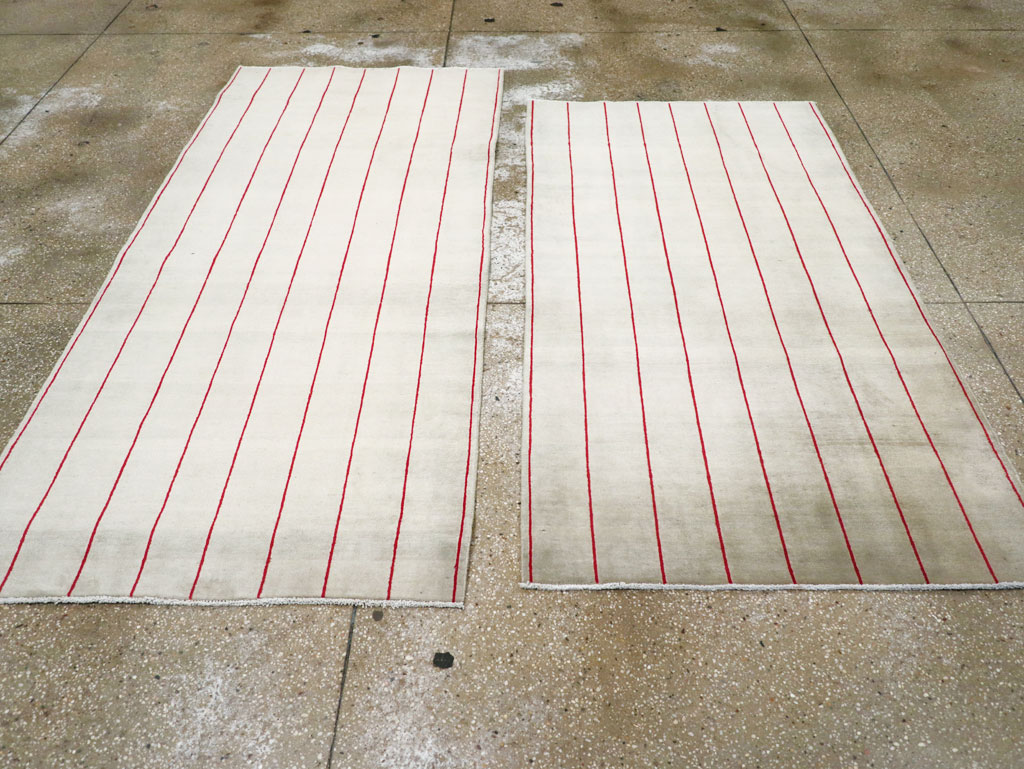 Vintage Persian Art Deco Mashad Throw Rug (Pair: 1 of 2), No.27543 - Galerie Shabab