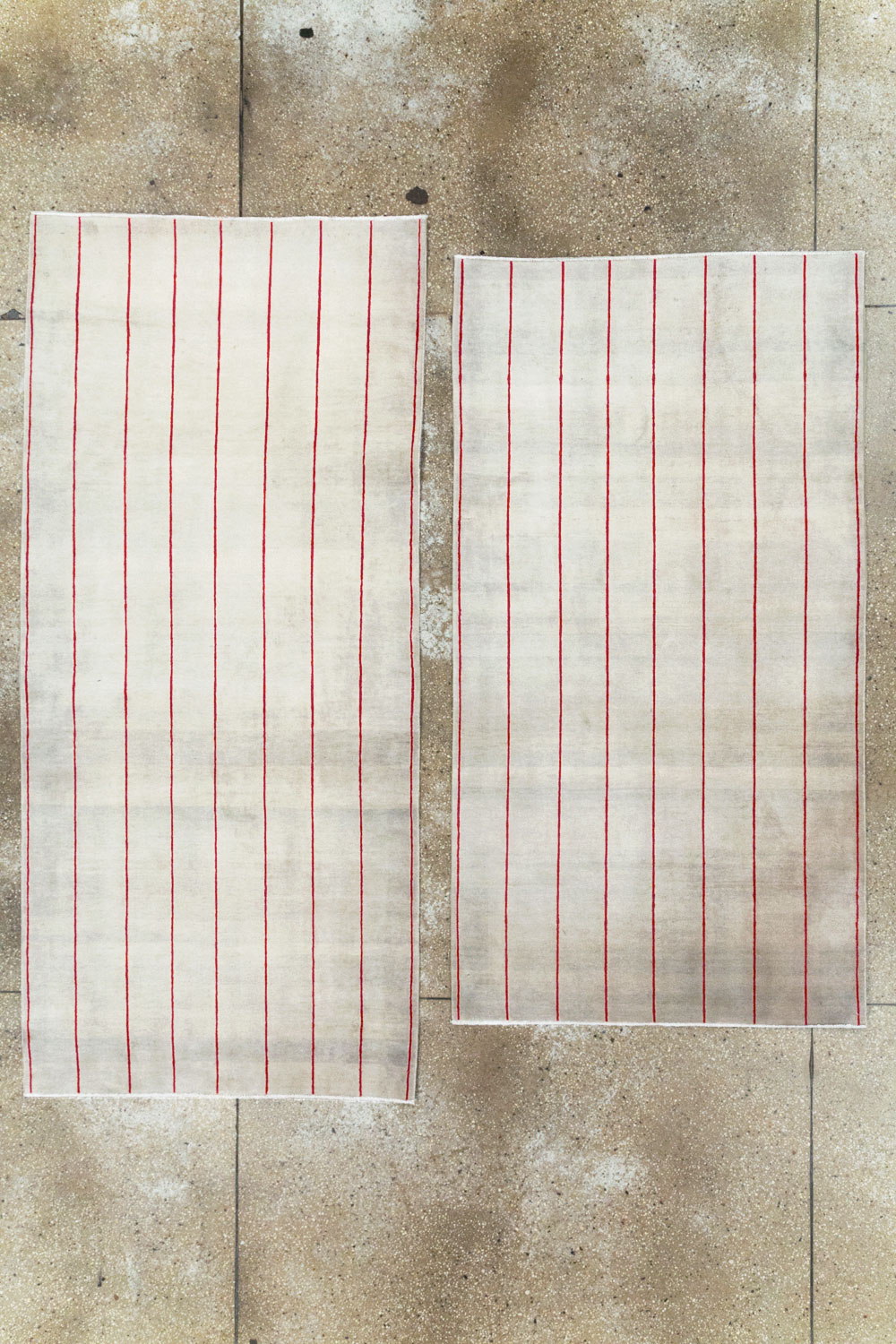 Vintage Persian Art Deco Mashad Throw Rug (Pair: 1 of 2), No.27543 - Galerie Shabab