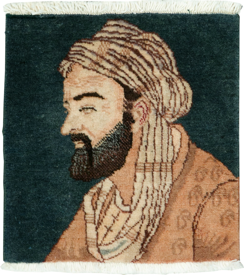 Vintage Persian Tabriz Pictorial Rug, No.27549 - Galerie Shabab