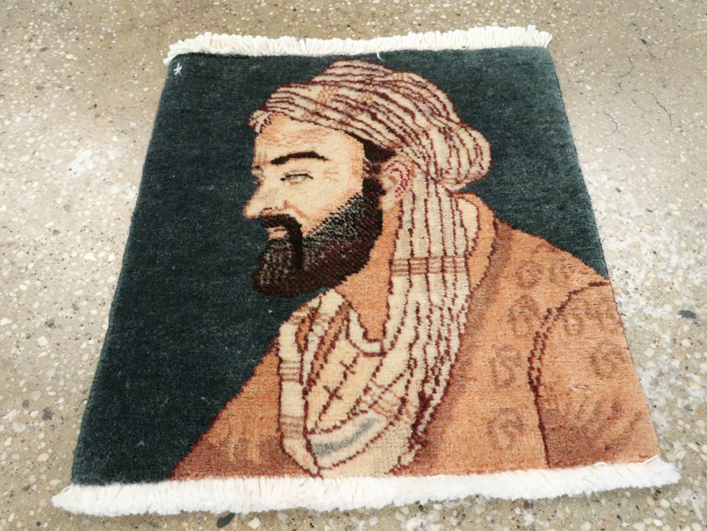 Vintage Persian Tabriz Pictorial Rug, No.27549 - Galerie Shabab