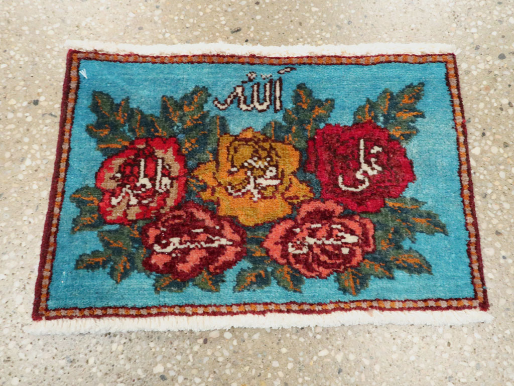 Vintage Persian Tabriz Throw Rug (Pair: 2 of 2), No.27551 - Galerie Shabab