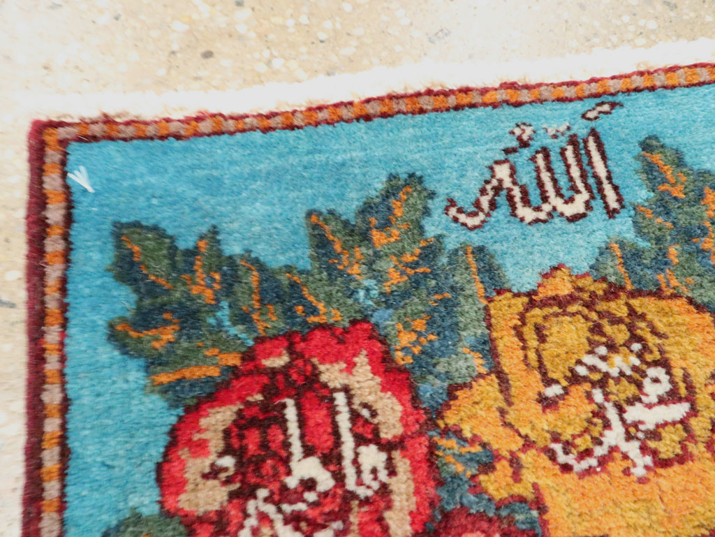 Vintage Persian Tabriz Throw Rug (Pair: 2 of 2), No.27551 - Galerie Shabab