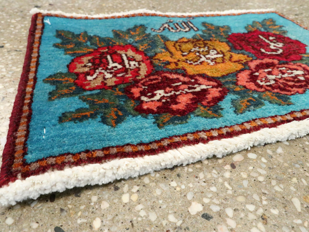 Vintage Persian Tabriz Throw Rug (Pair: 2 of 2), No.27551 - Galerie Shabab