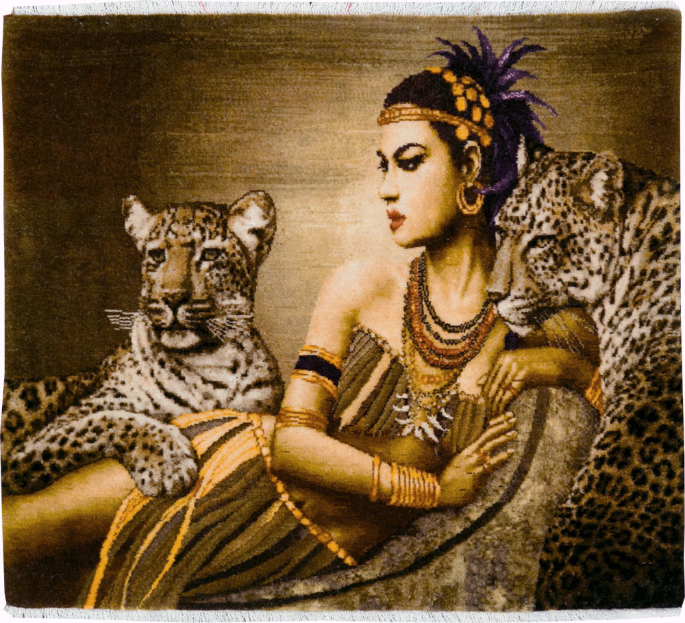 Persian Pictorial Tabriz Rug, No.27555 - Galerie Shabab