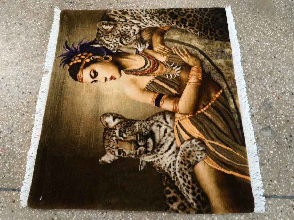 Persian Pictorial Tabriz Rug, No.27555 - Galerie Shabab