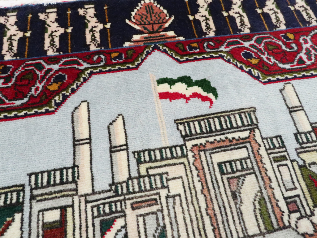 Vintage Persian Tabriz Pictorial Rug (Pair: 1 of 2), No.27556 - Galerie Shabab