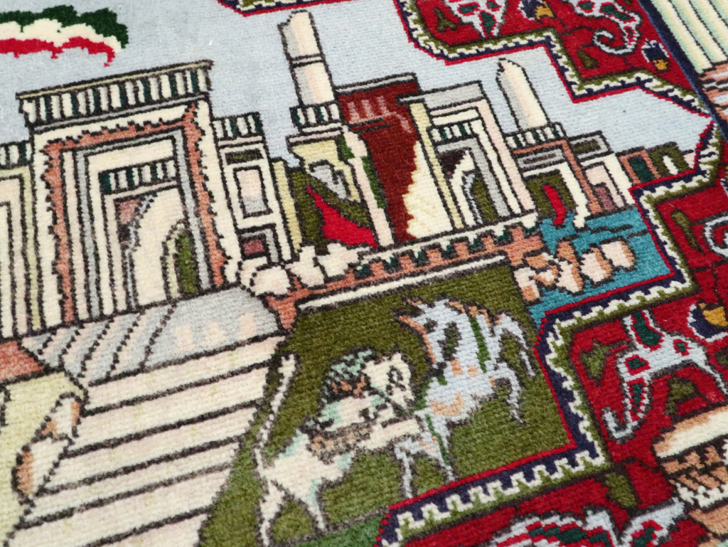 Vintage Persian Tabriz Pictorial Rug (Pair: 1 of 2), No.27556 - Galerie Shabab