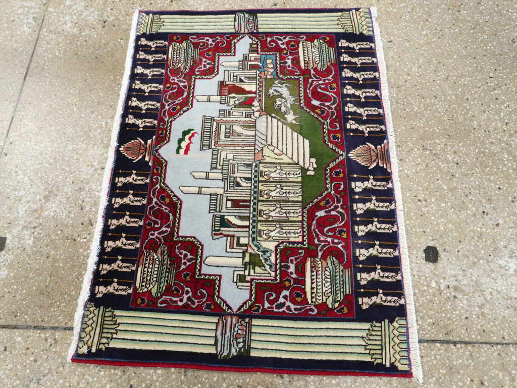 Vintage Persian Tabriz Pictorial Rug (Pair: 1 of 2), No.27556 - Galerie Shabab