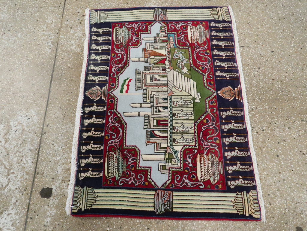 Vintage Persian Tabriz Pictorial Rug (Pair: 2 of 2), No.27557 - Galerie Shabab