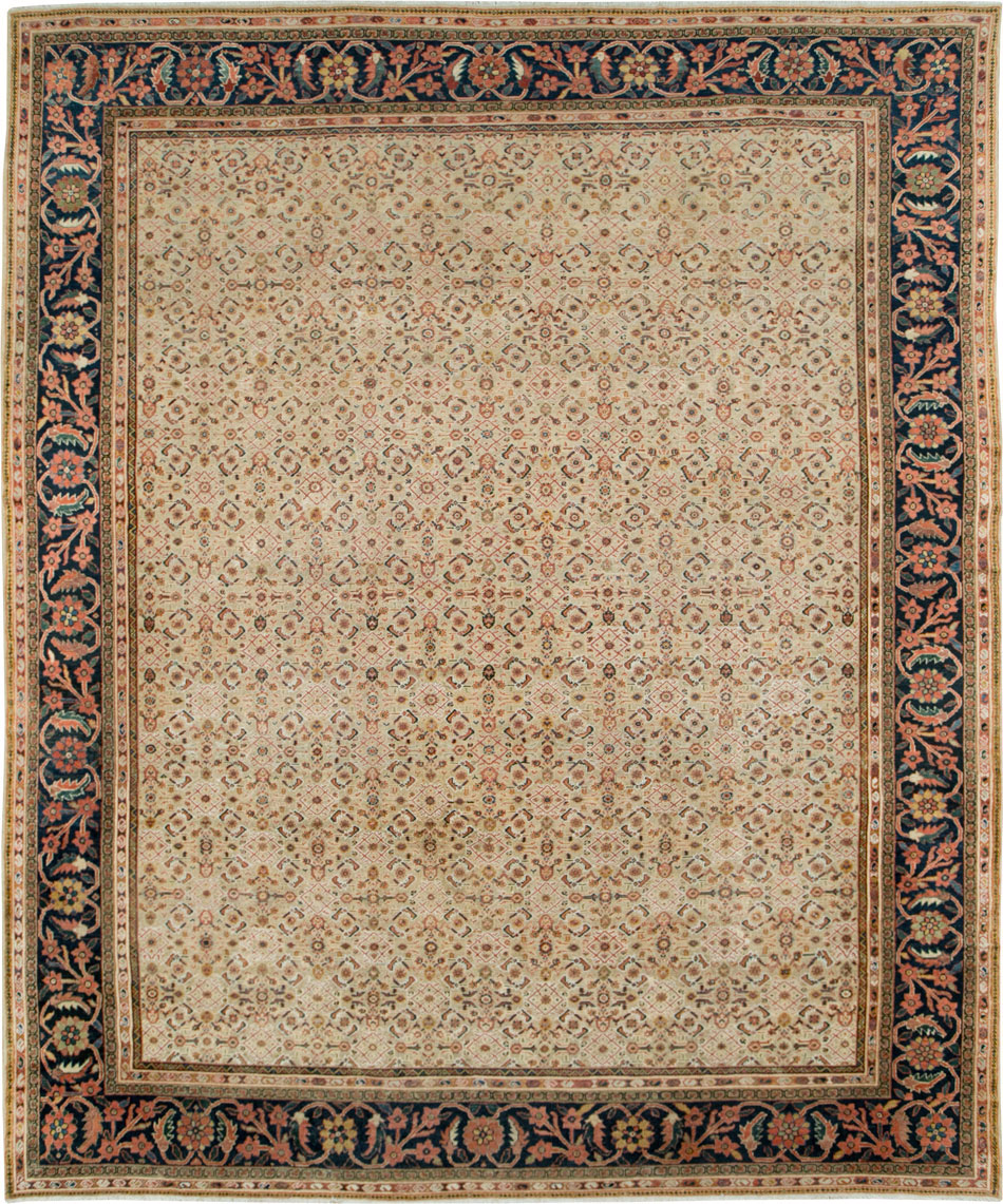 Antique Persian Mahal Large Carpet, No.27563 - Galerie Shabab