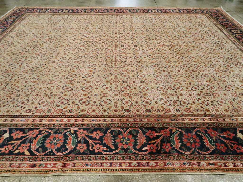 Antique Persian Mahal Large Carpet, No.27563 - Galerie Shabab