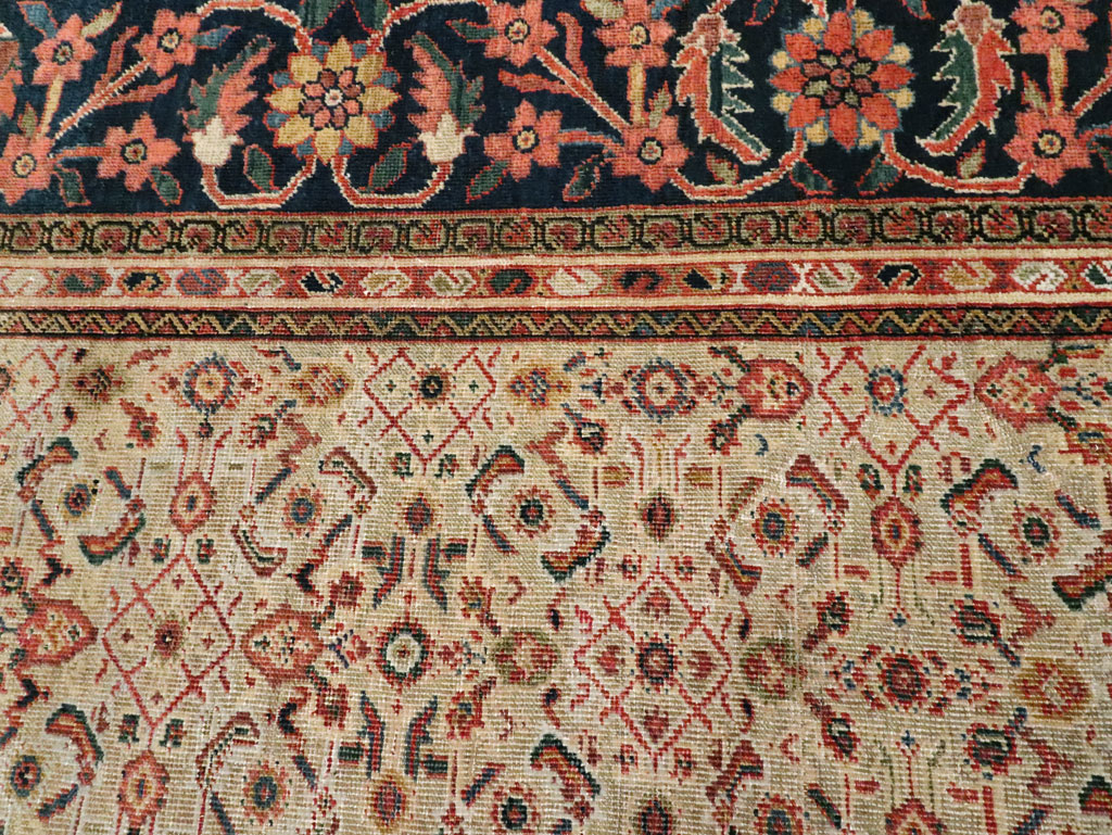 Antique Persian Mahal Large Carpet, No.27563 - Galerie Shabab