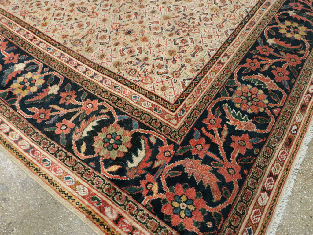 Antique Persian Mahal Large Carpet, No.27563 - Galerie Shabab