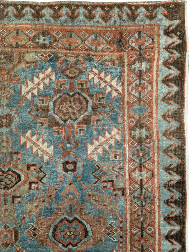 Antique Persian Bidjar Accent Rug, No.27564 - Galerie Shabab
