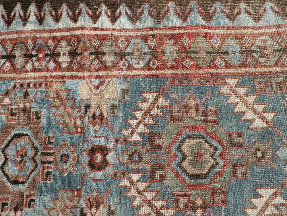 Antique Persian Bidjar Accent Rug, No.27564 - Galerie Shabab