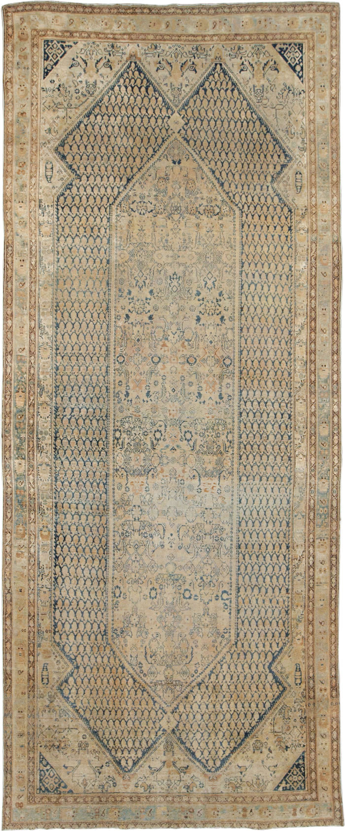 Antique Persian Malayer Long Gallery carpet, No.27566 - Galerie Shabab