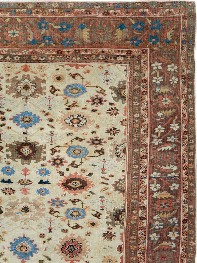 Antique Persian Mahal Large Carpet, No.27567 - Galerie Shabab