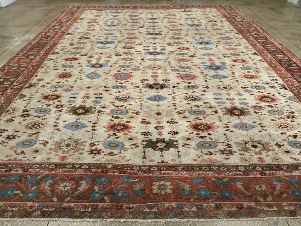 Antique Persian Mahal Large Carpet, No.27567 - Galerie Shabab