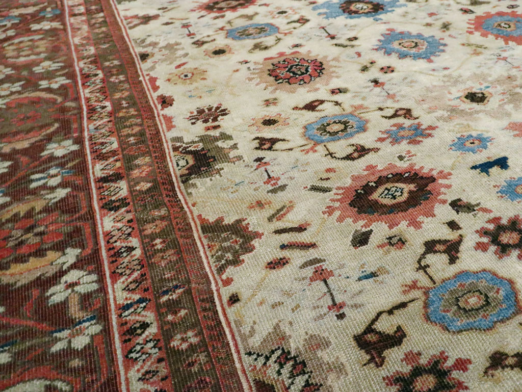 Antique Persian Mahal Large Carpet, No.27567 - Galerie Shabab