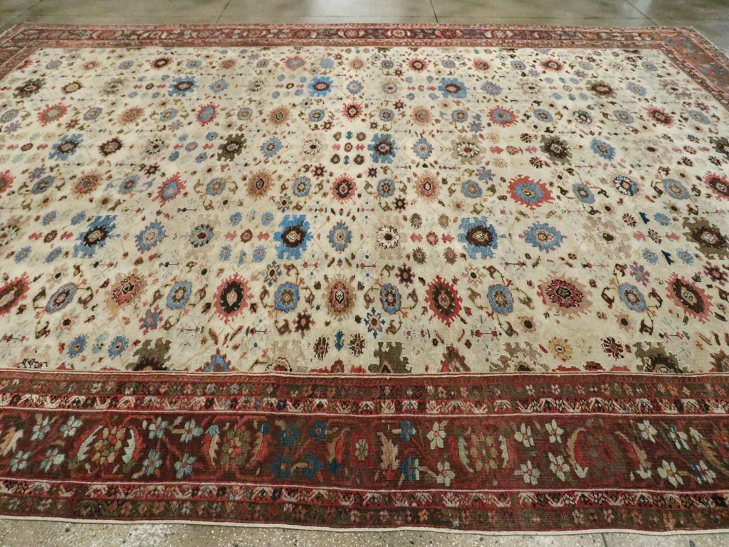 Antique Persian Mahal Large Carpet, No.27567 - Galerie Shabab