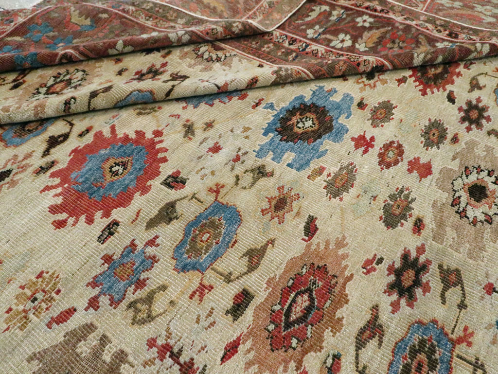 Antique Persian Mahal Large Carpet, No.27567 - Galerie Shabab