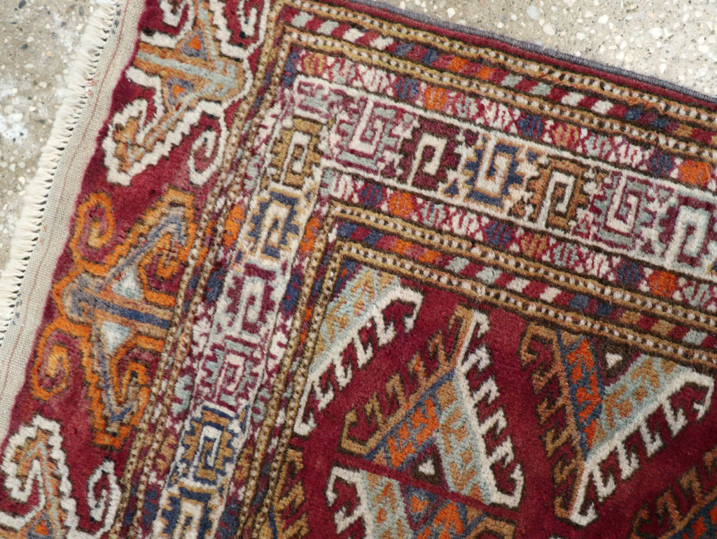 Vintage Central Asian Tekke Throw Rug, No.27569 - Galerie Shabab