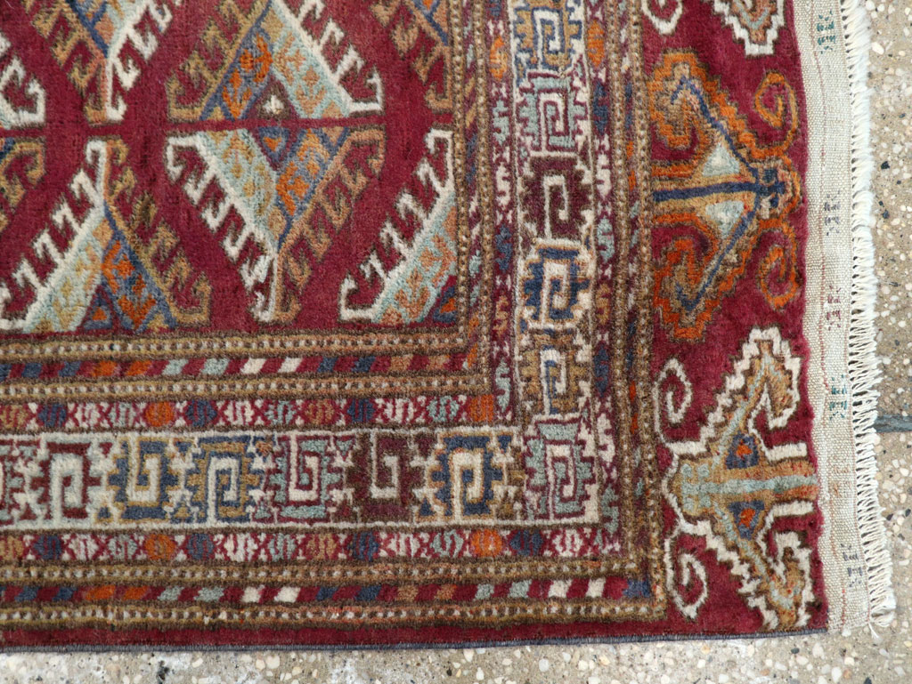 Vintage Central Asian Tekke Throw Rug, No.27569 - Galerie Shabab