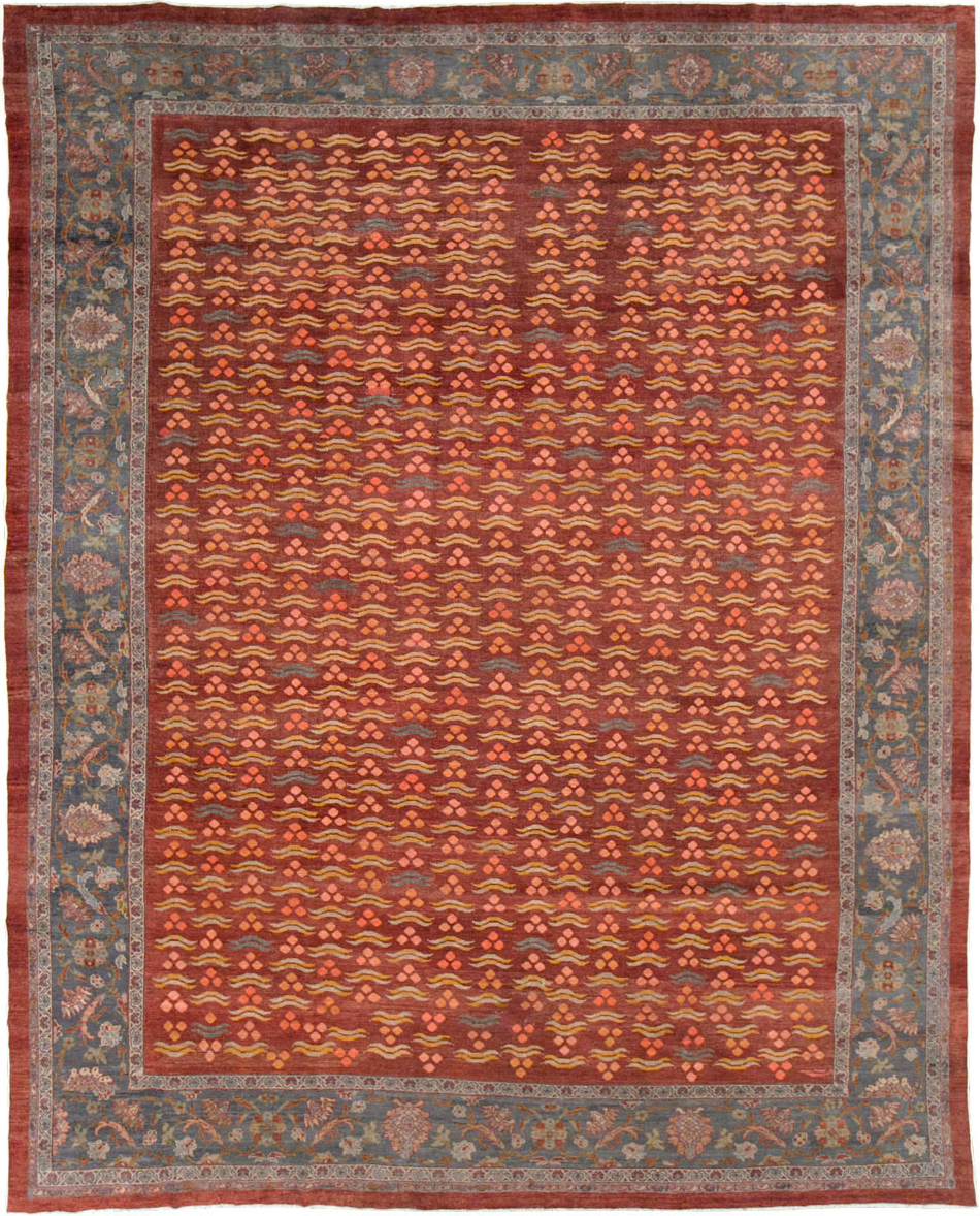 Antique Persian Mahal Room Size Carpet, No.27572 - Galerie Shabab