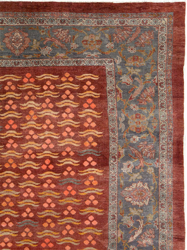 Antique Persian Mahal Room Size Carpet, No.27572 - Galerie Shabab