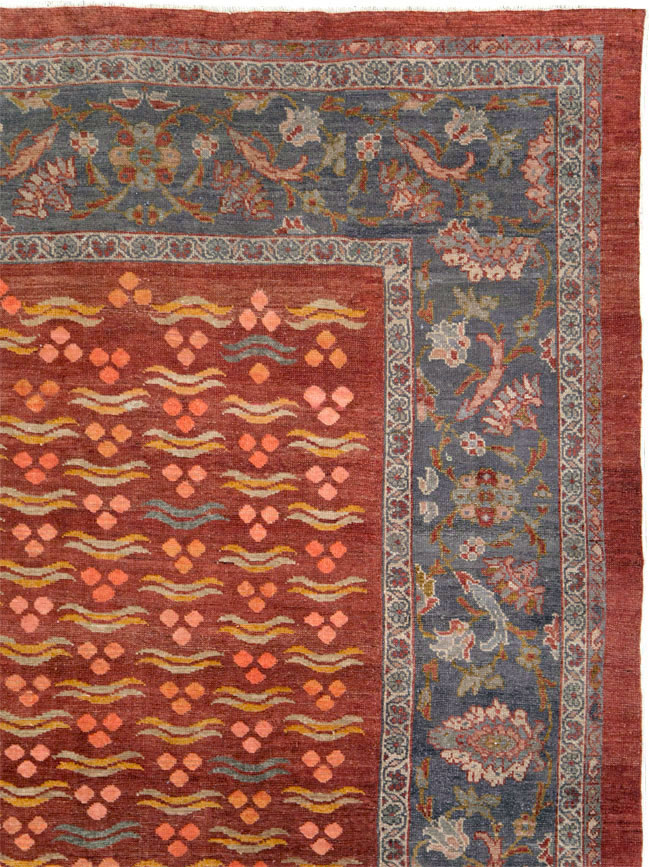 Antique Persian Mahal Room Size Carpet, No.27572 - Galerie Shabab