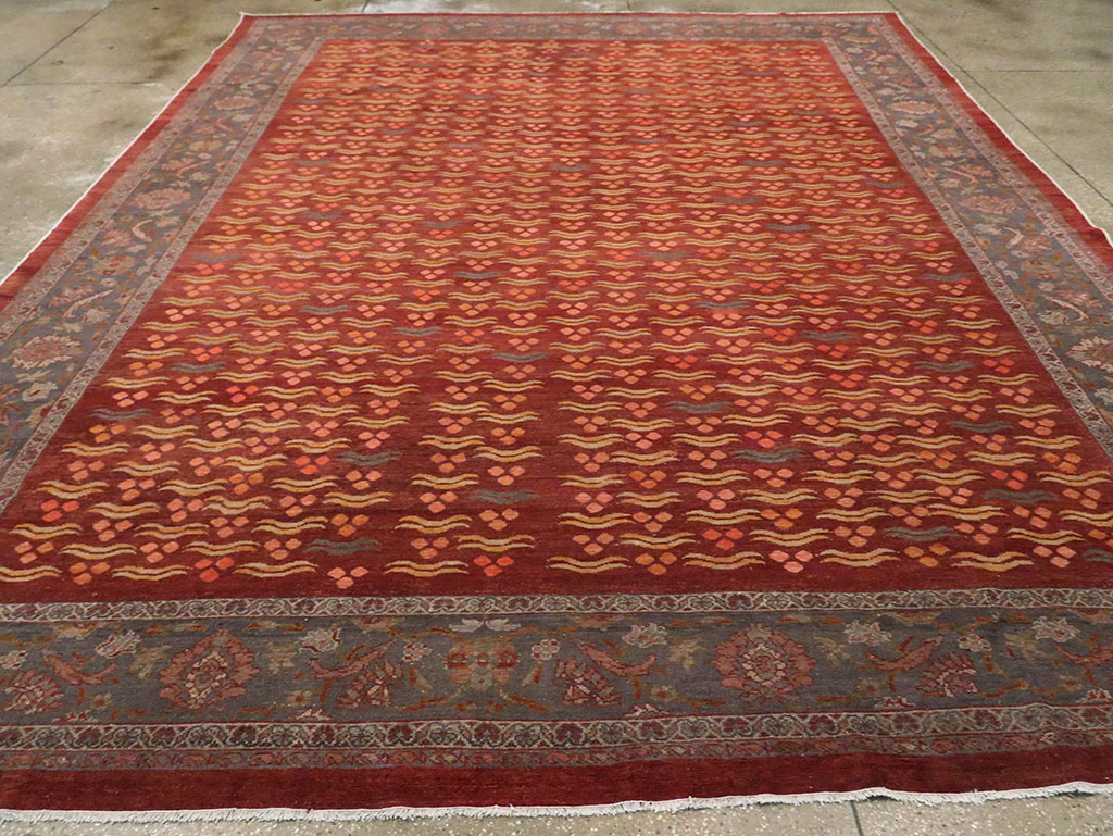 Antique Persian Mahal Room Size Carpet, No.27572 - Galerie Shabab