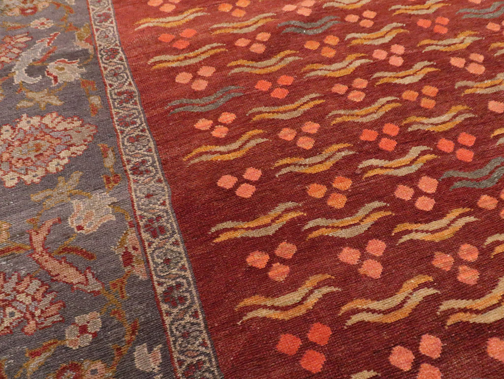 Antique Persian Mahal Room Size Carpet, No.27572 - Galerie Shabab