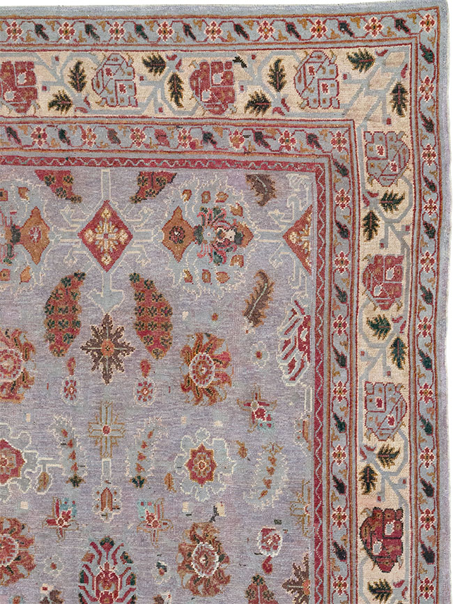 Antique Indian Lahore Large Room Size Carpet, No.27579 - Galerie Shabab