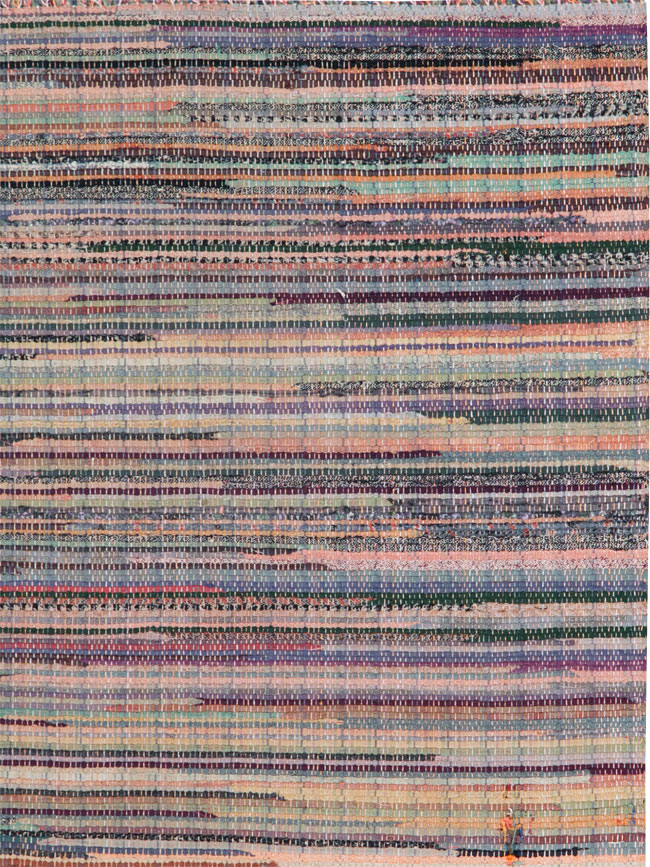 Small Vintage American Rag Rug (Pair: 1 of 2), No.27584 - Galerie Shabab