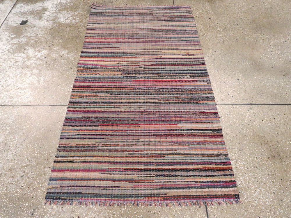 Small Vintage American Rag Rug (Pair: 1 of 2), No.27584 - Galerie Shabab
