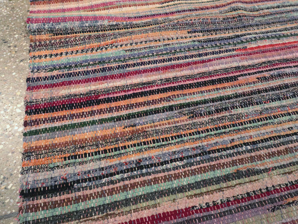 Small Vintage American Rag Rug (Pair: 1 of 2), No.27584 - Galerie Shabab