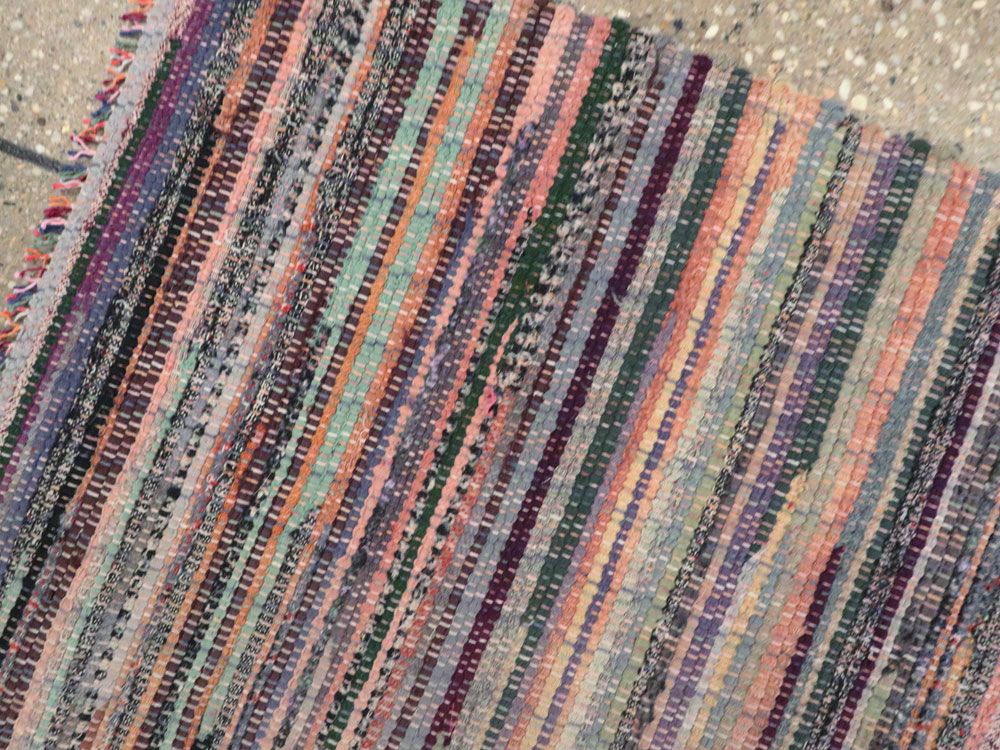 Small Vintage American Rag Rug (Pair: 1 of 2), No.27584 - Galerie Shabab