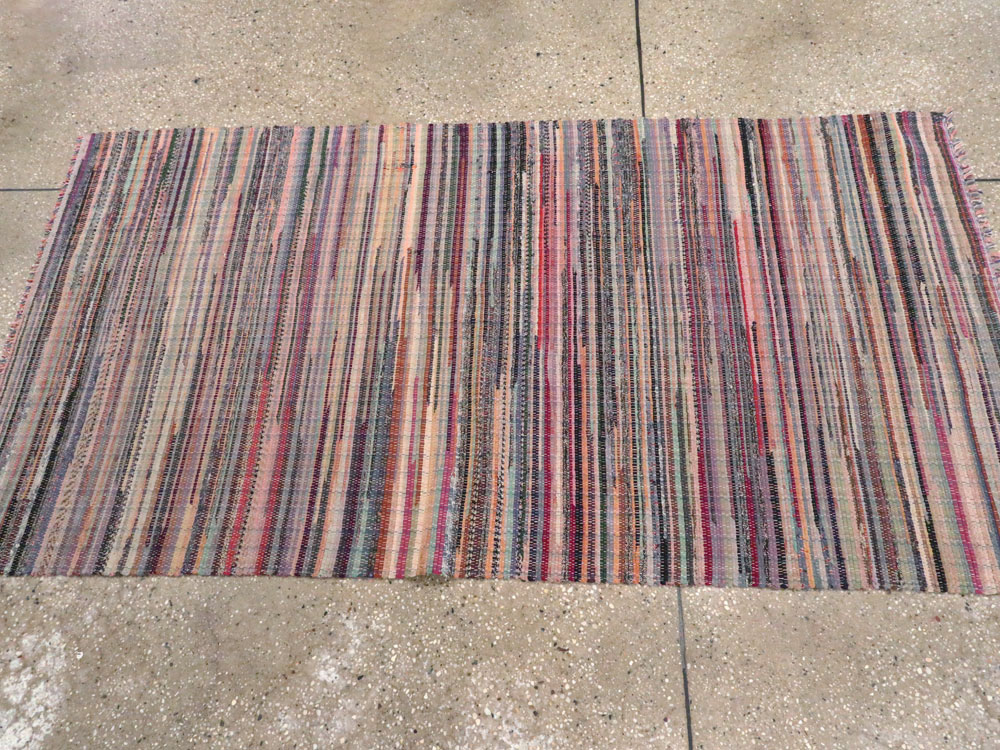 Small Vintage American Rag Rug (Pair: 1 of 2), No.27584 - Galerie Shabab