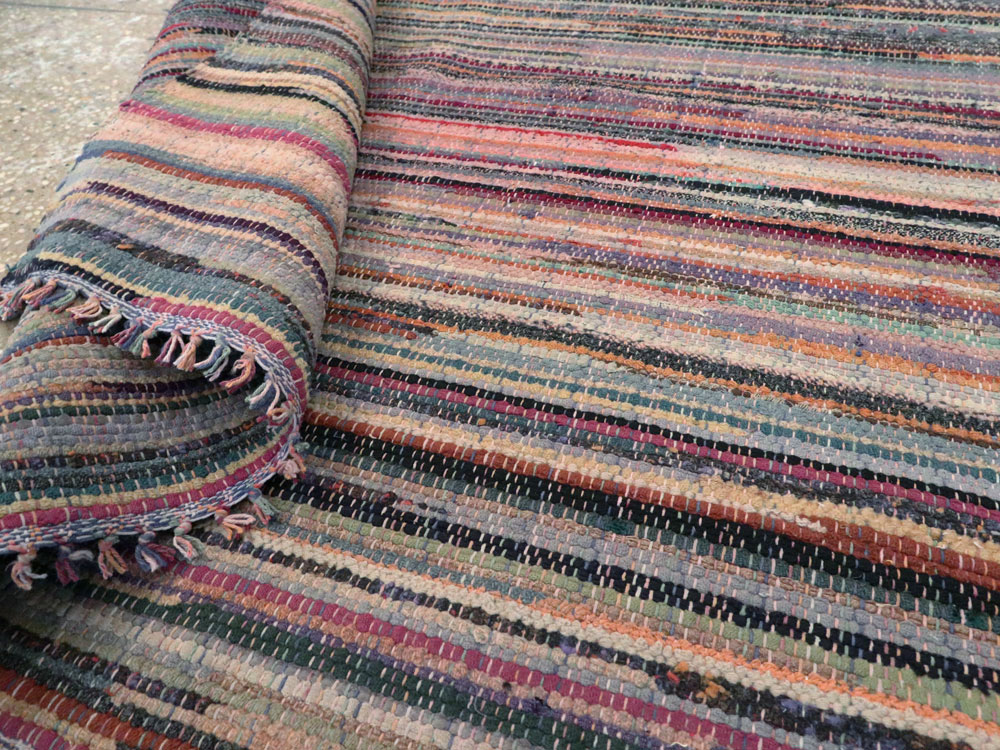 Small Vintage American Rag Rug (Pair: 1 of 2), No.27584 - Galerie Shabab