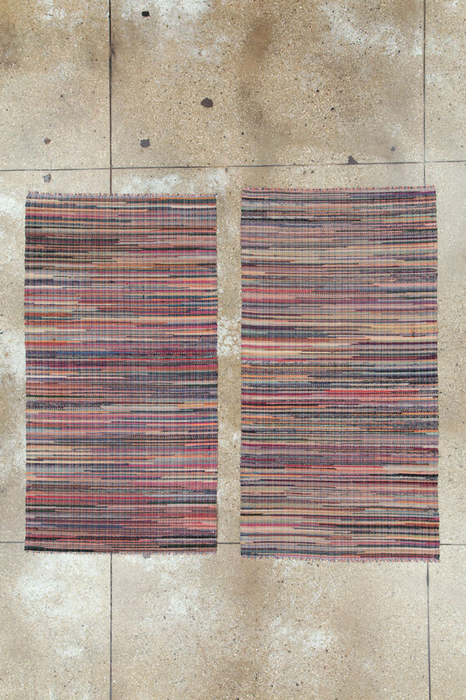 Small Vintage American Rag Rug (Pair: 1 of 2), No.27584 - Galerie Shabab