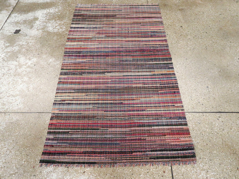 Small Vintage American Rag Rug (Pair: 2 of 2), No.27585 - Galerie Shabab