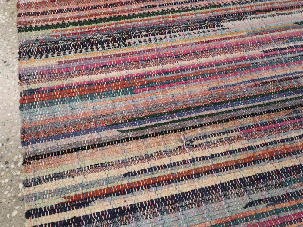 Small Vintage American Rag Rug (Pair: 2 of 2), No.27585 - Galerie Shabab