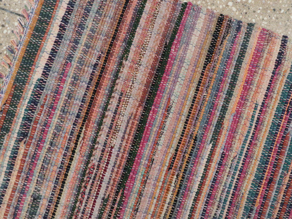 Small Vintage American Rag Rug (Pair: 2 of 2), No.27585 - Galerie Shabab